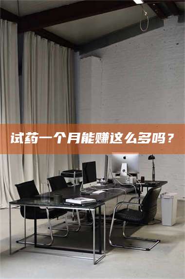 文山试药一个月能赚这么多吗？ 第1张